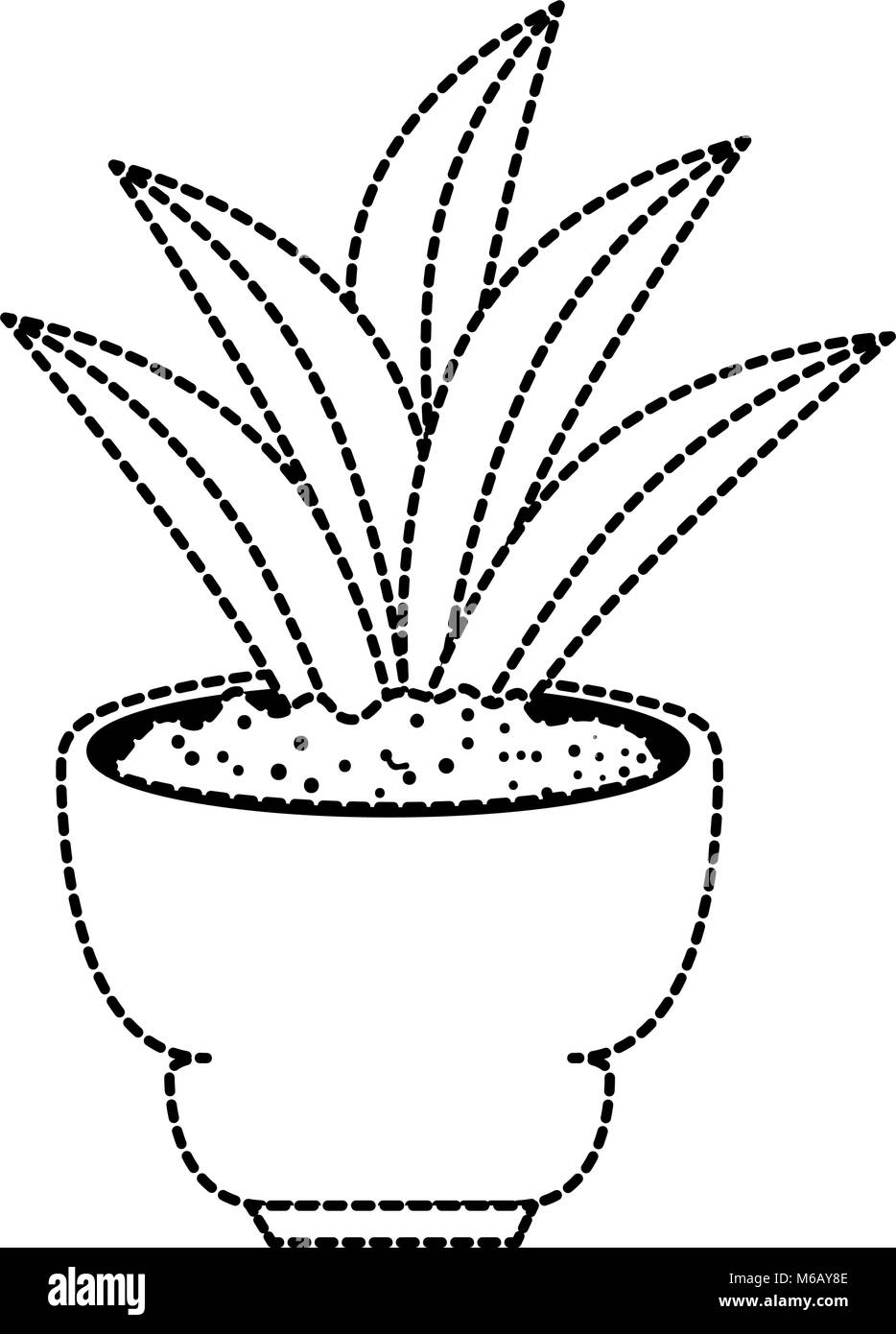 beautiful houseplant in pot Stock Vector Image & Art - Alamy