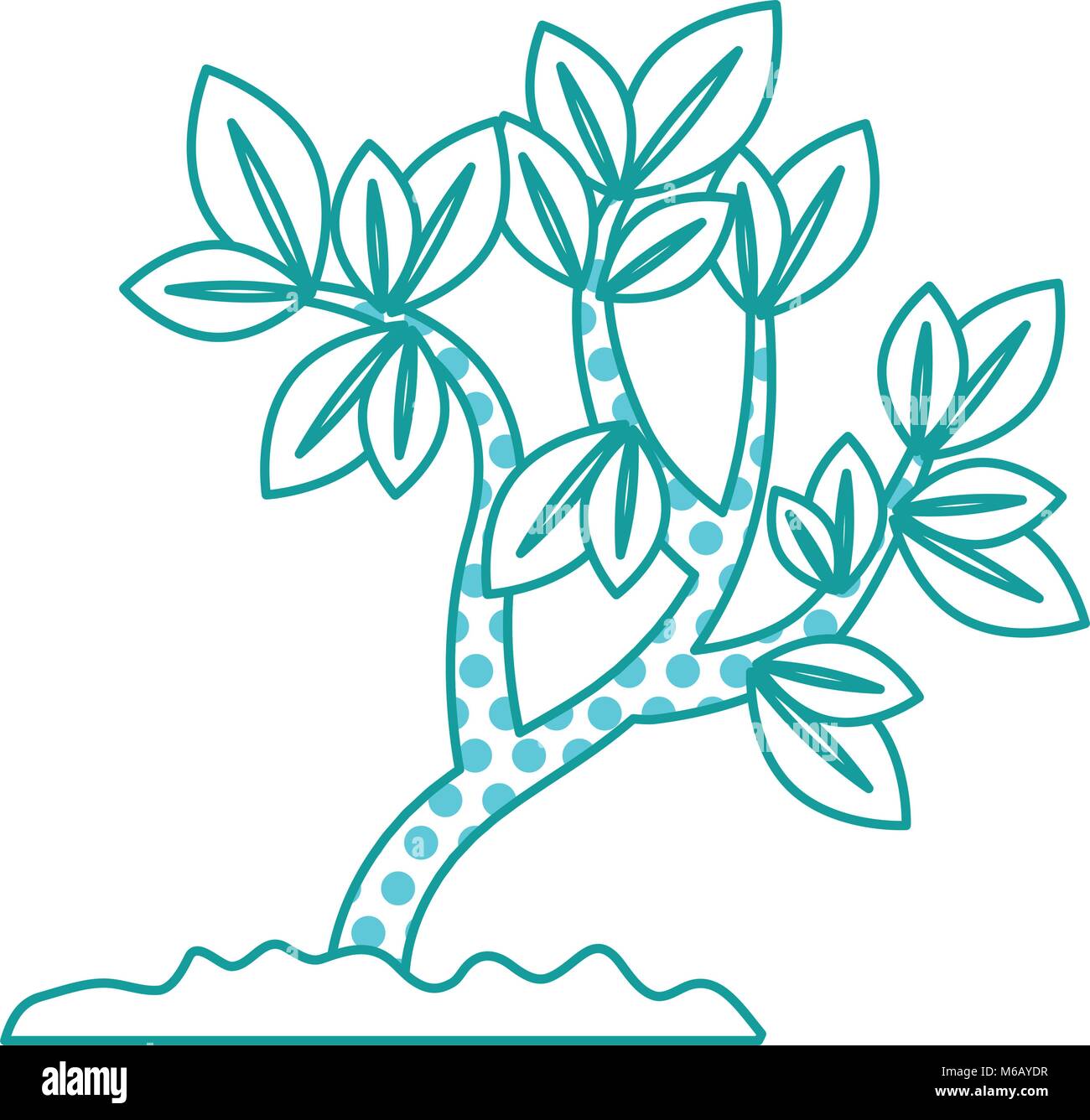 beautiful tree plant cultivated Stock Vector Image & Art - Alamy
