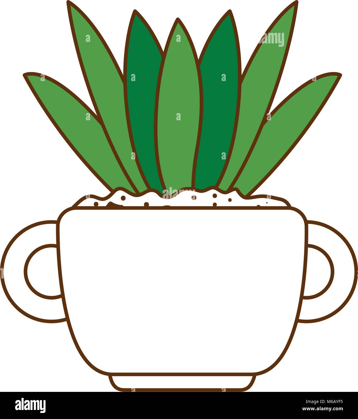 beautiful houseplant in pot Stock Vector Image & Art - Alamy