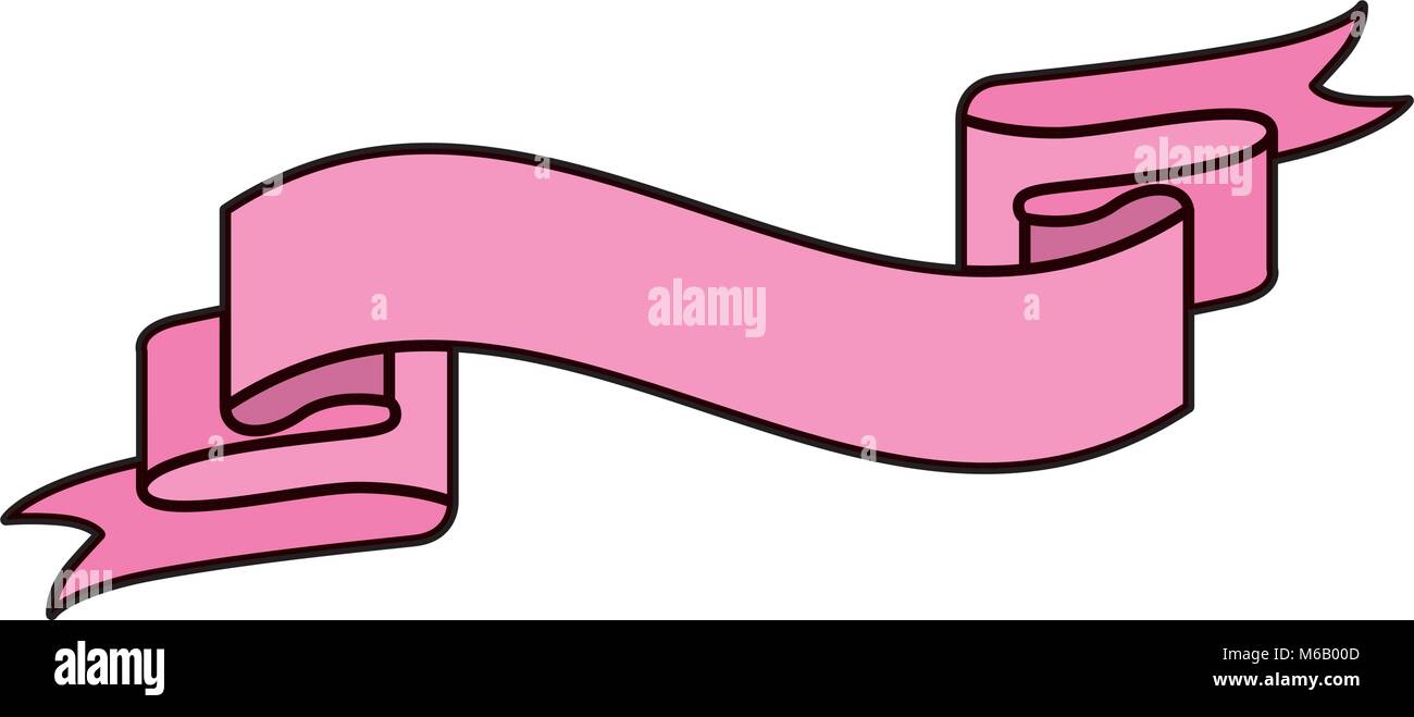 pink ribbon banner decoration ornament Stock Vector Image & Art - Alamy