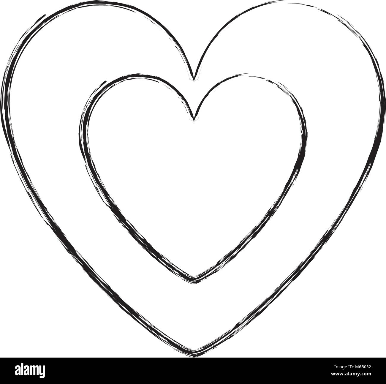cute heart in love decoration image Stock Vector Image & Art - Alamy