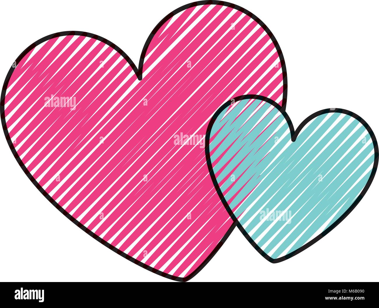 hearts love decoration romance image Stock Vector Image & Art - Alamy