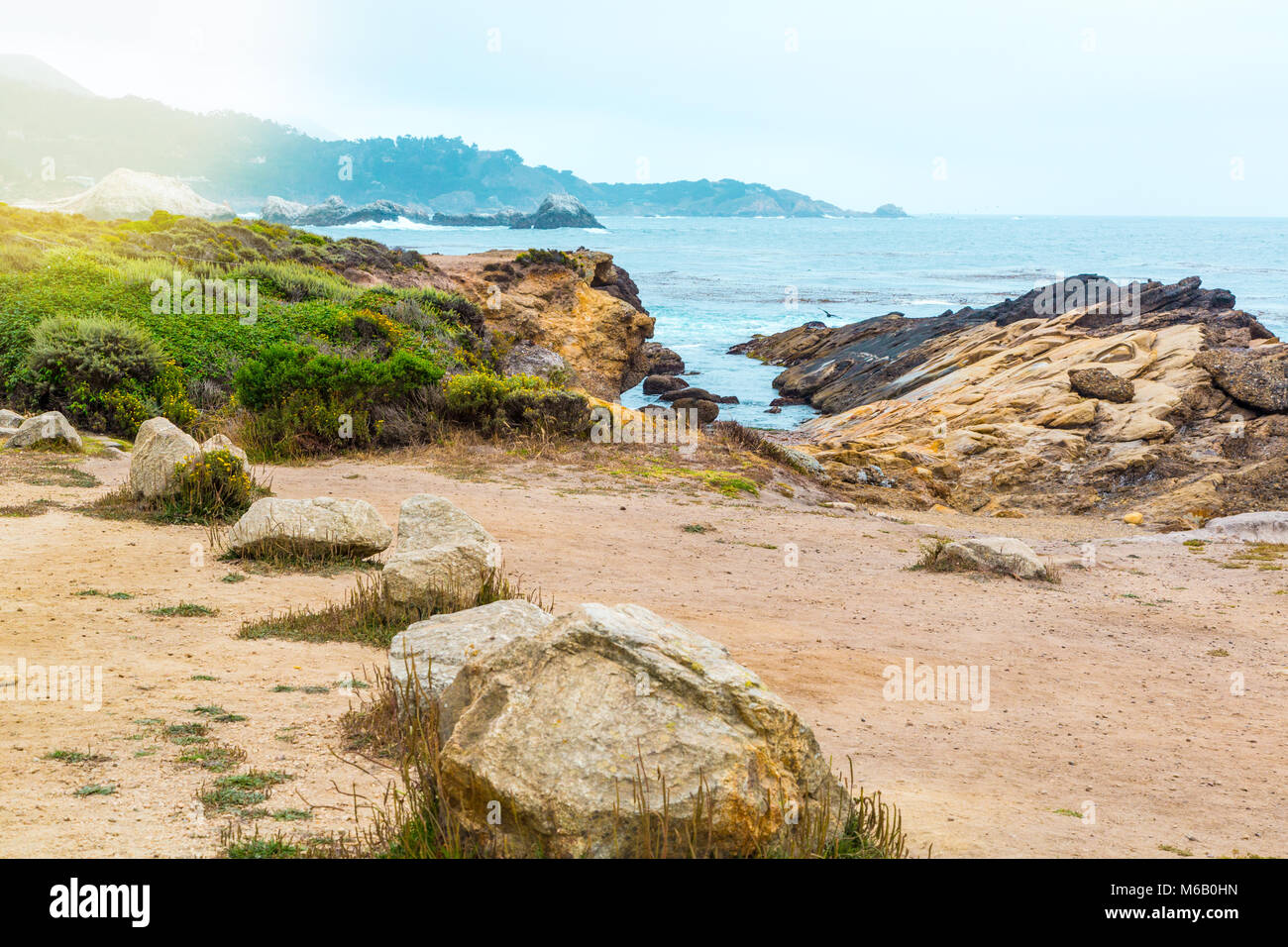 Beautiful Pacific Ocean coastline in Big Sur, California Stock Photo ...