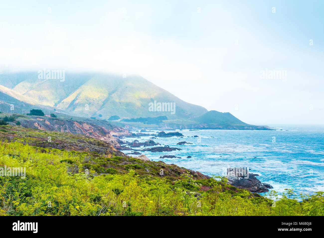 Beautiful Pacific Ocean coastline in Big Sur, California Stock Photo ...