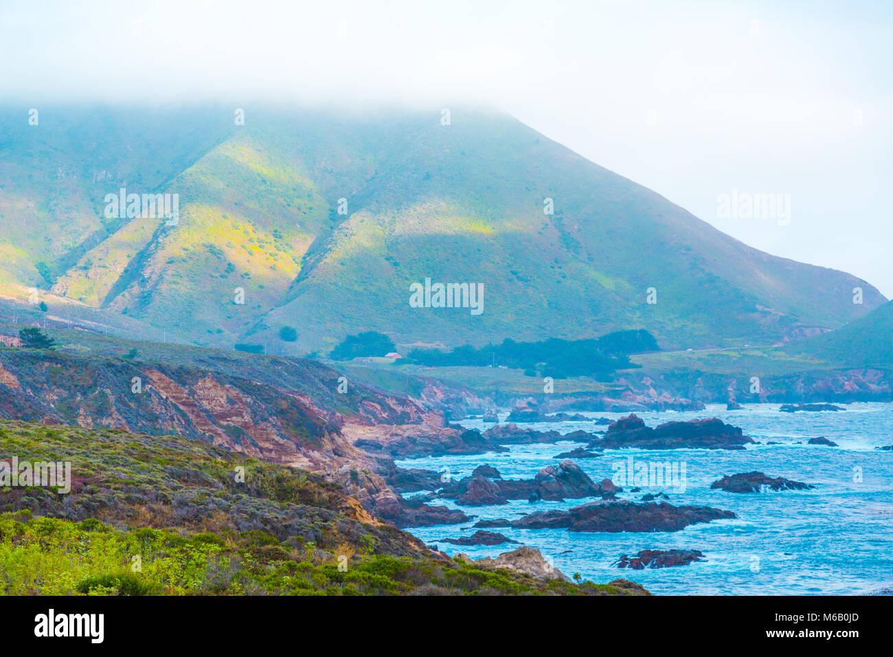 Beautiful Pacific Ocean coastline in Big Sur, California Stock Photo ...
