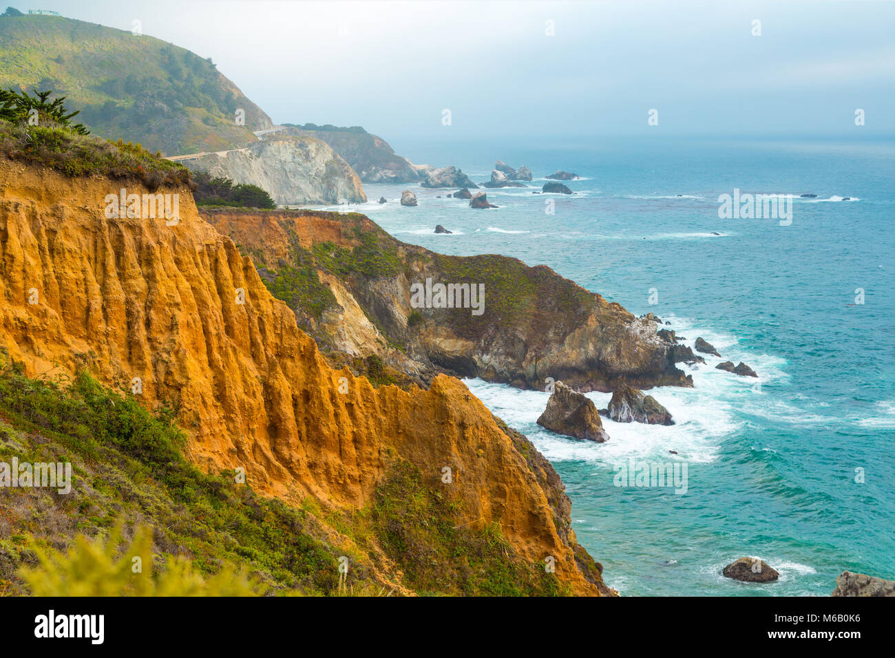 Beautiful Pacific Ocean coastline in Big Sur, California Stock Photo ...