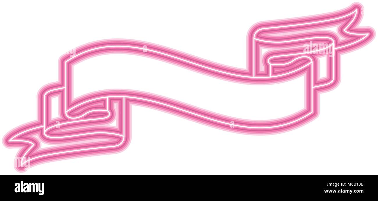 pink ribbon banner decoration ornament Stock Vector Image & Art