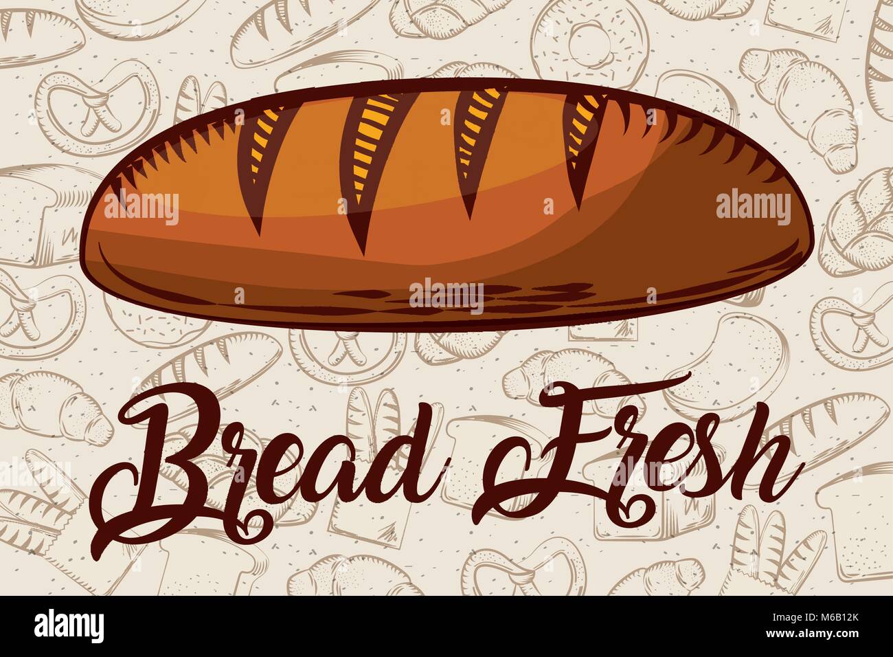 bread fresh whole bakery background Stock Vector Image & Art - Alamy