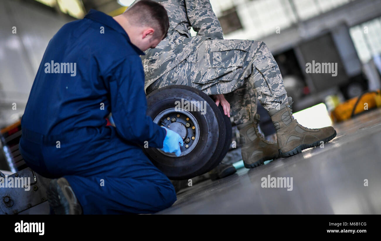 Aerospace ground equipment technicians conduct an annual safety