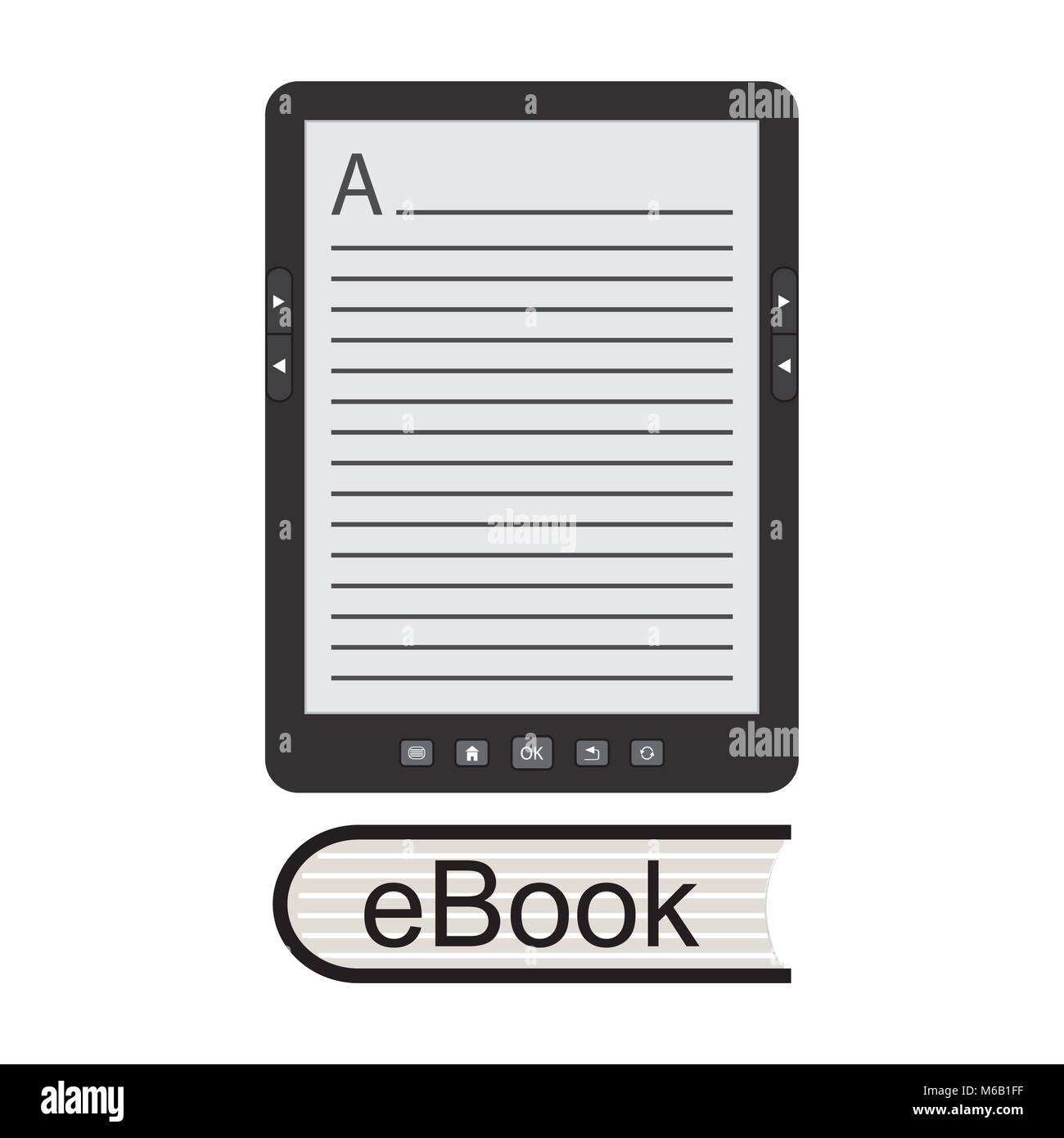 portable modern tablet e-book reader, isolated on white background, stock  vector illustration Stock Vector Image & Art - Alamy