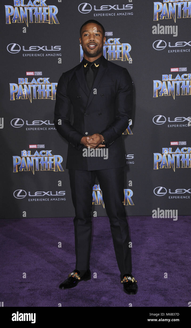 Film Premiere of Black Panther Featuring: Michael B. Jordan Where: Los ...