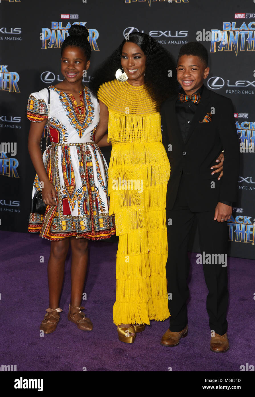 World Premiere of Marvel Studios Black Panther  Featuring: Angela Bassett, Bronwyn Vance, Slater Vance Where: Hollywood, California, United States When: 30 Jan 2018 Credit: FayesVision/WENN.com Stock Photo