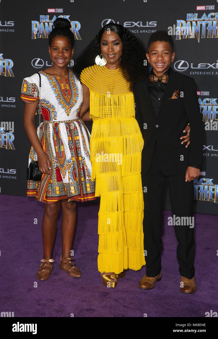 World Premiere of Marvel Studios Black Panther  Featuring: Angela Bassett, Bronwyn Vance, Slater Vance Where: Hollywood, California, United States When: 30 Jan 2018 Credit: FayesVision/WENN.com Stock Photo