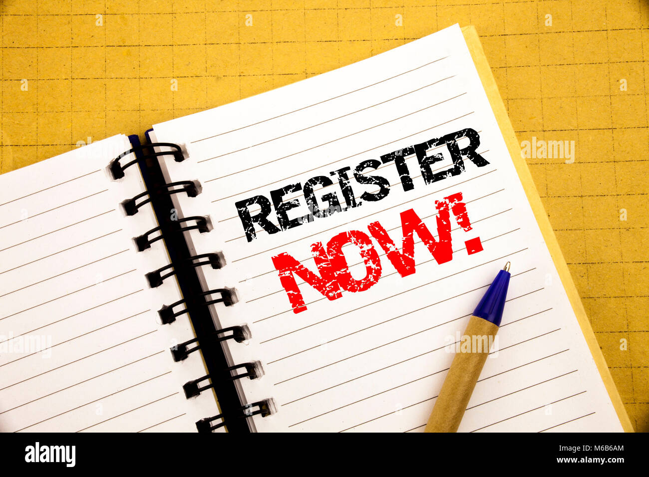 Register Notepad Register Now. Business concept for Join for Membership written on ...