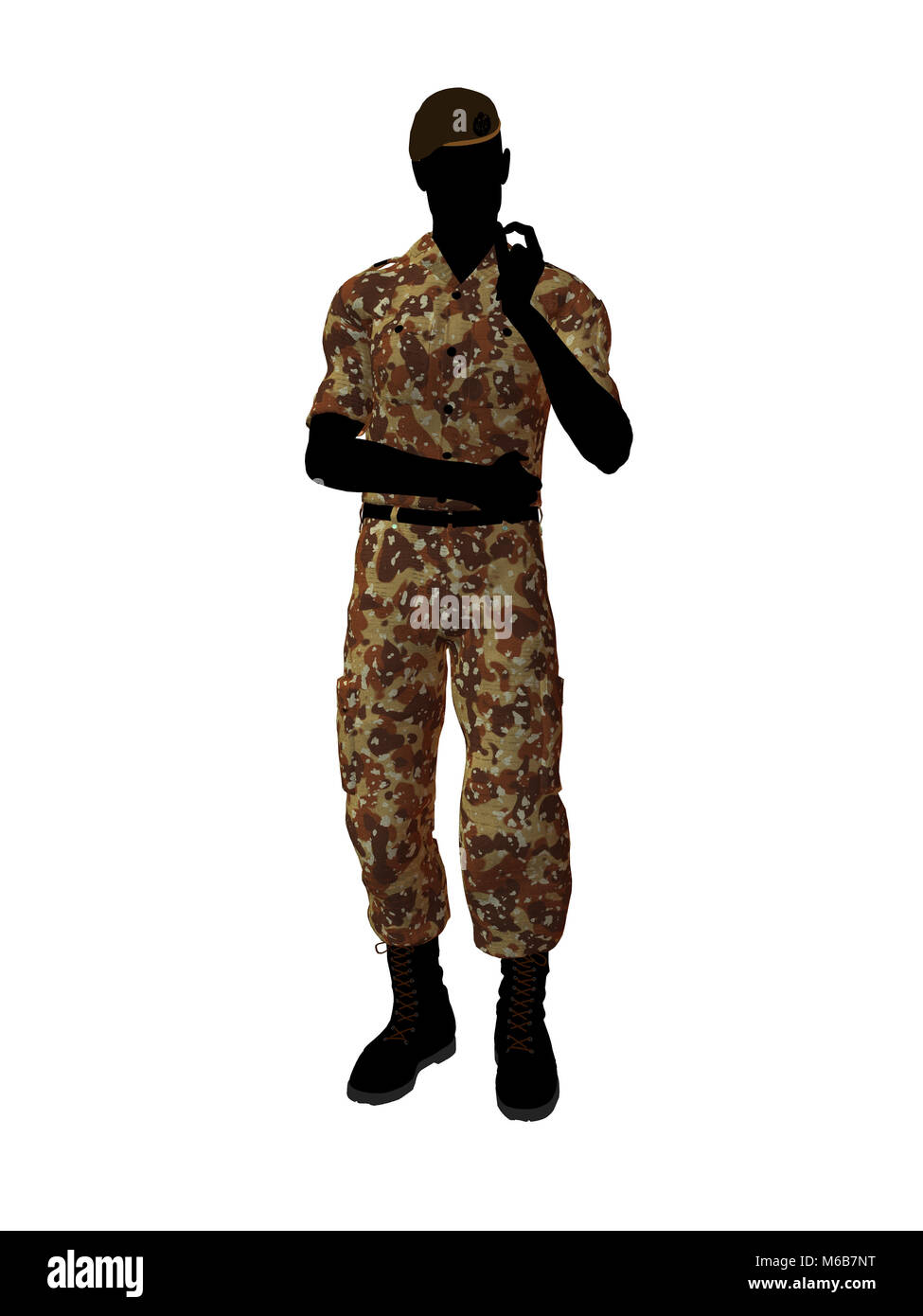 Soldier Silhouette Beret High Resolution Stock Photography and Images ...
