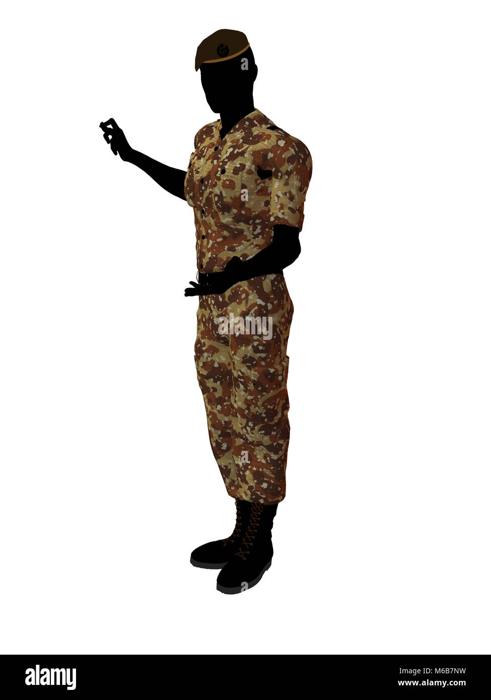 Soldier silhouette beret hi-res stock photography and images - Alamy