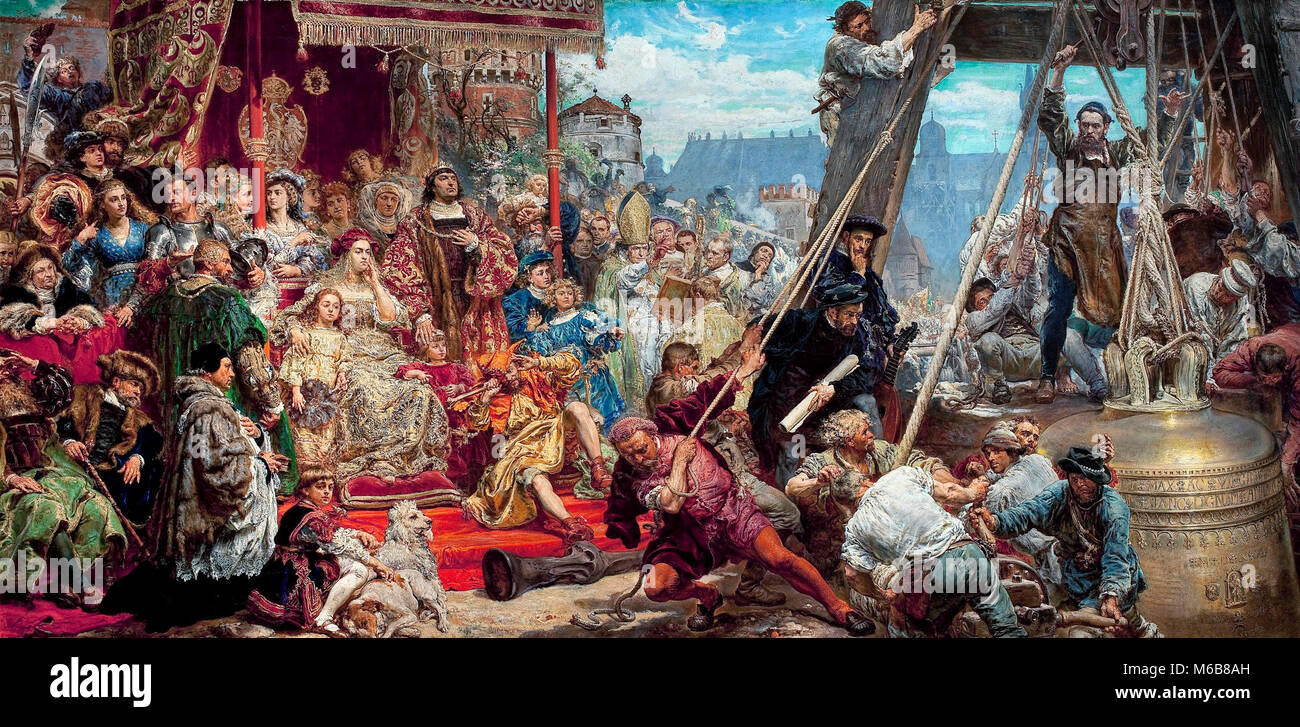 Hanging Of The Zygmunt Bell At The Cathedral Tower In Krakow In 1521 Jan Matejko Stock Photo Alamy