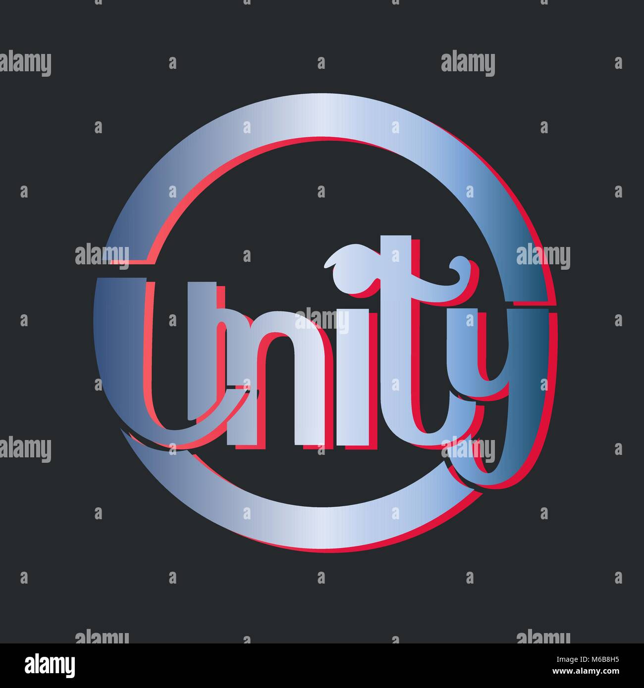Professional Vector Logotype Design The Word Unity On Dark Stock Professional Vector Logotype Design The Word Unity On Dark Stock
