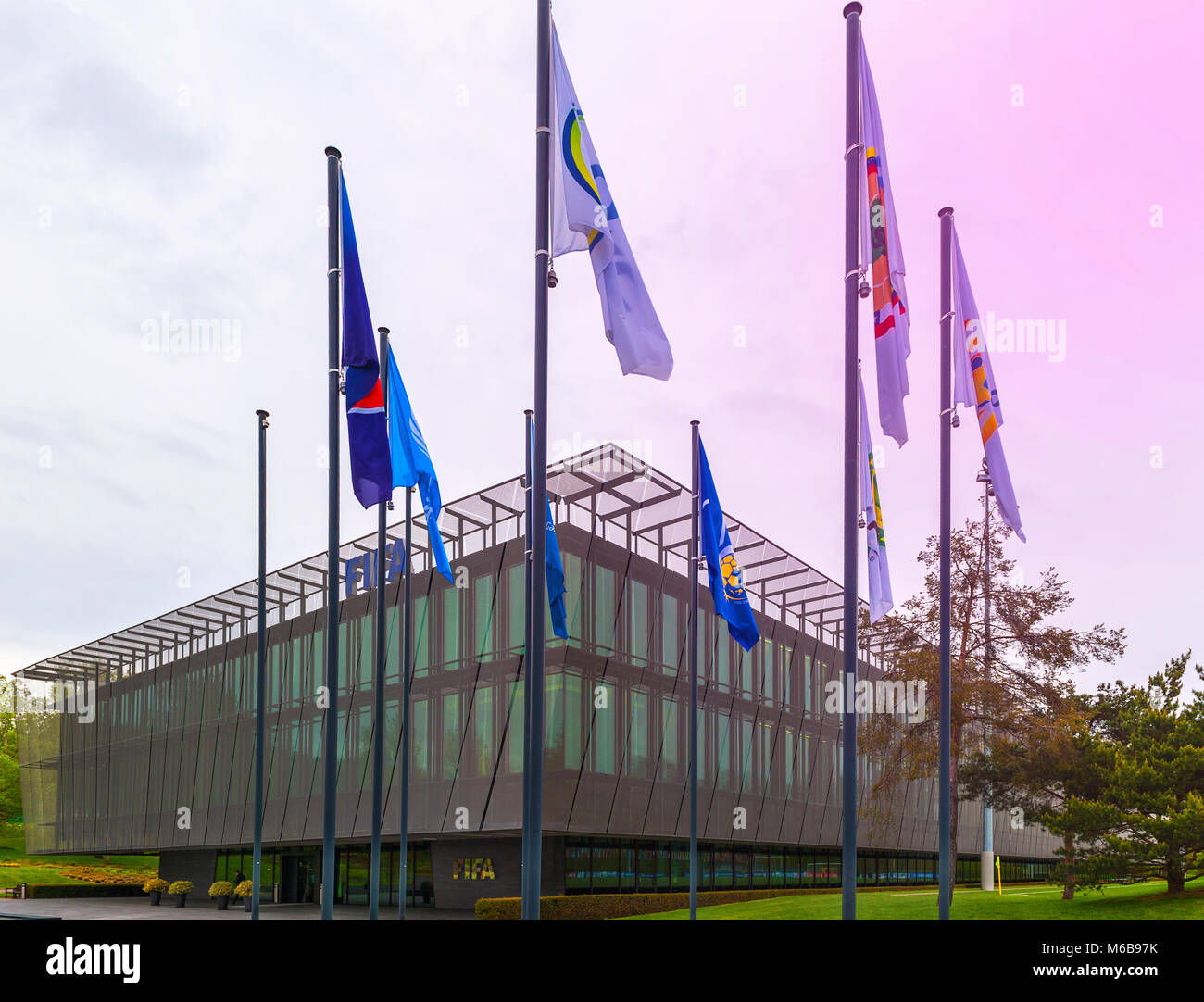 Visiting official FIFA headquarters in Zurich Stock Photo