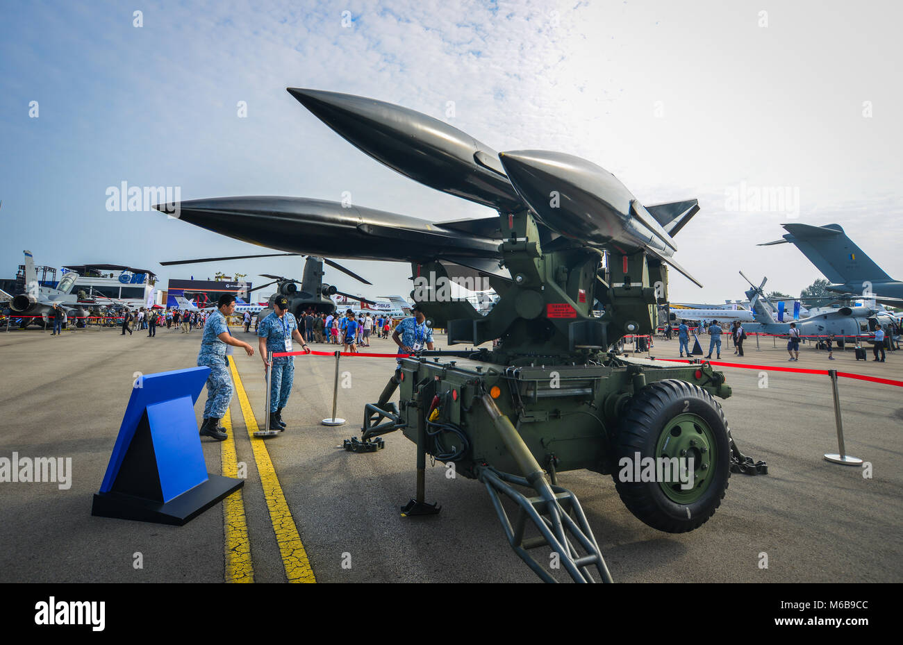 Singapore Feb 10, 2018. A Raytheon MIM23 Hawk (iHawk) missile