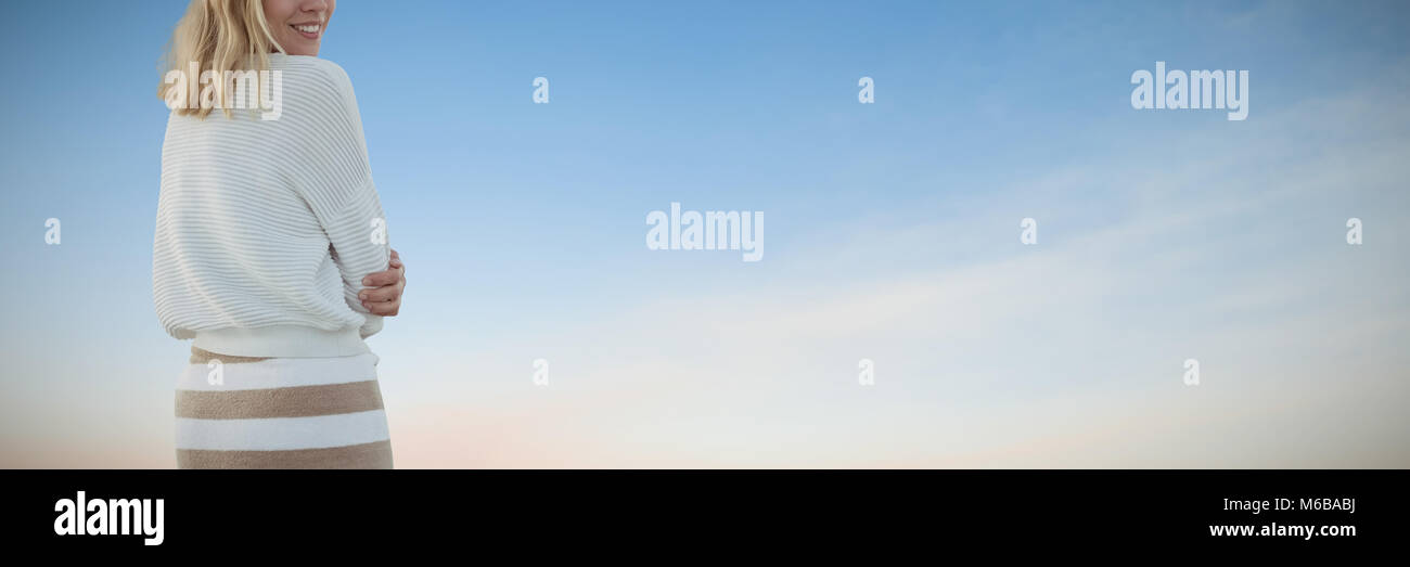 Woman joy beautiful crossed arms hi-res stock photography and images ...