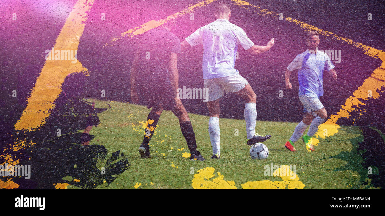Composite image of soccer game Stock Photo