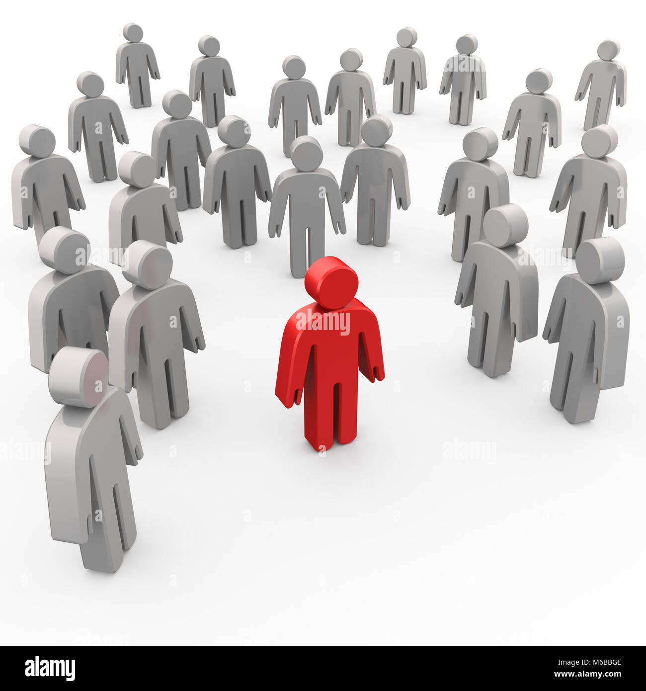 Leader man graphic background 3d rendering Stock Photo