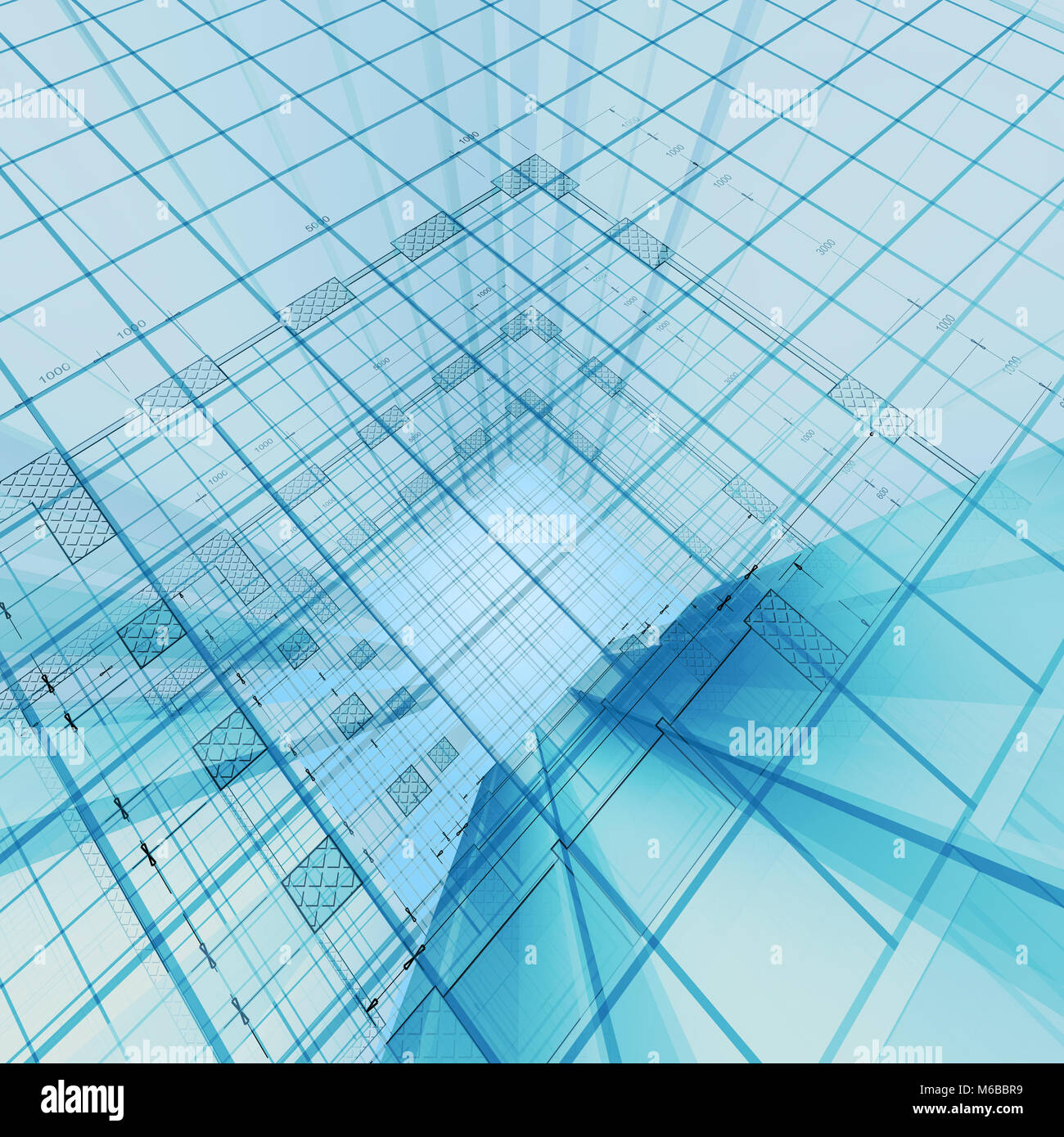 Architecture engineering construction 3d rendering Stock Photo - Alamy