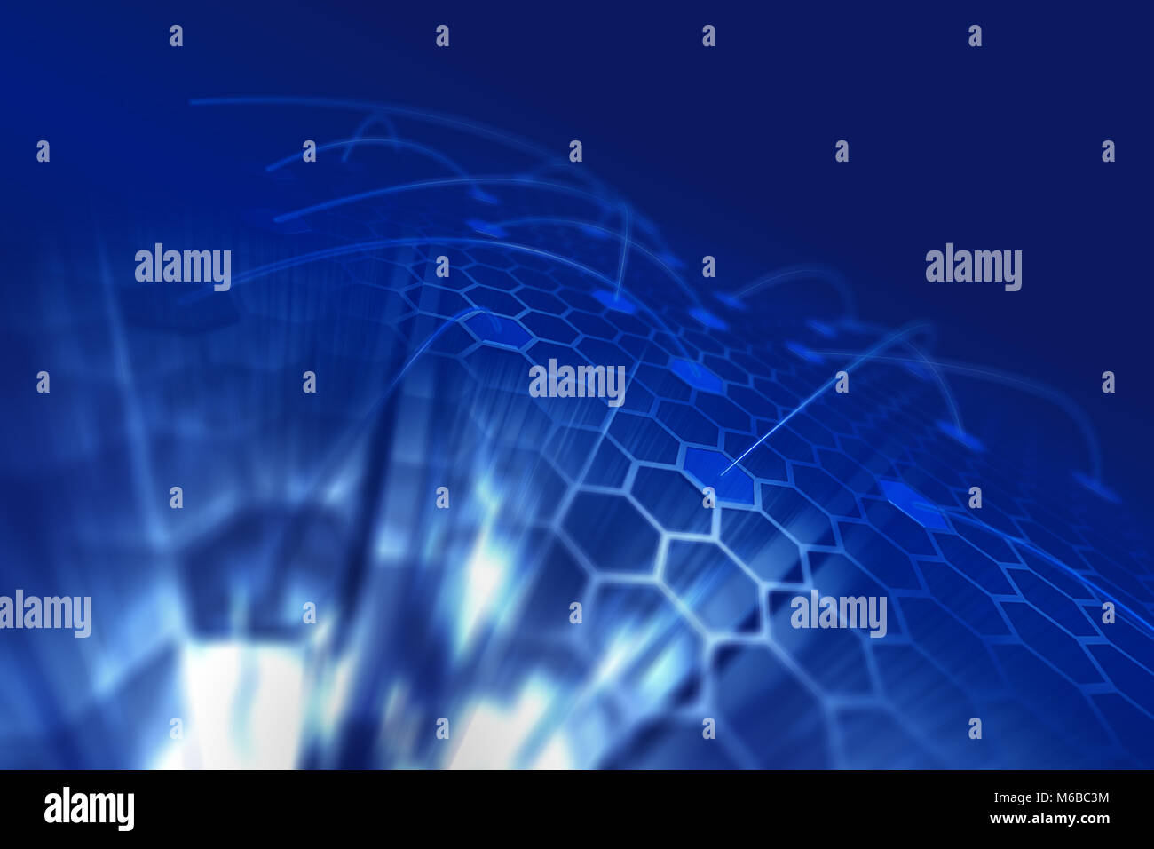 Hexagon display graphic background 3d rendering Stock Photo Alamy