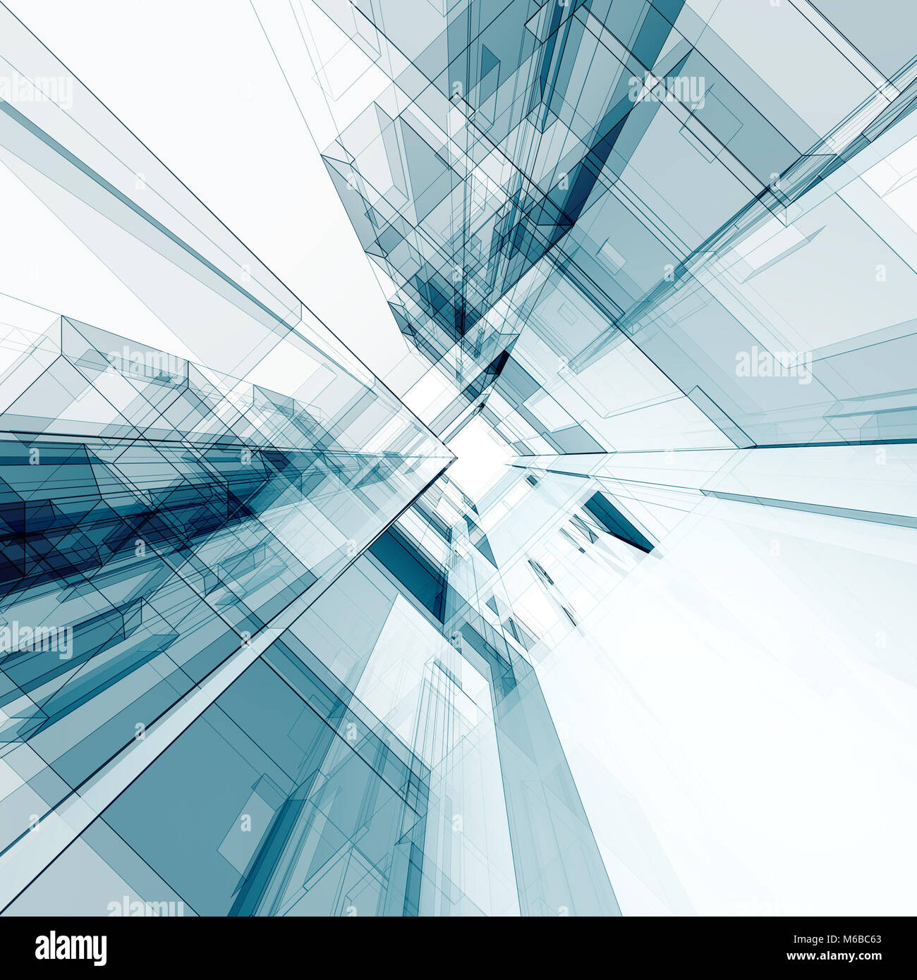 Abstract architecture 3d rendering Stock Photo - Alamy