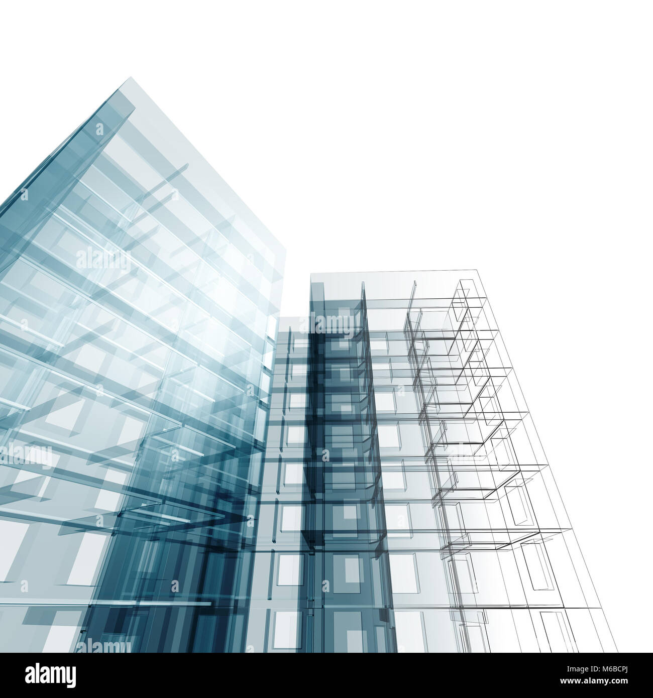 Construction architecture 3d rendering Stock Photo - Alamy