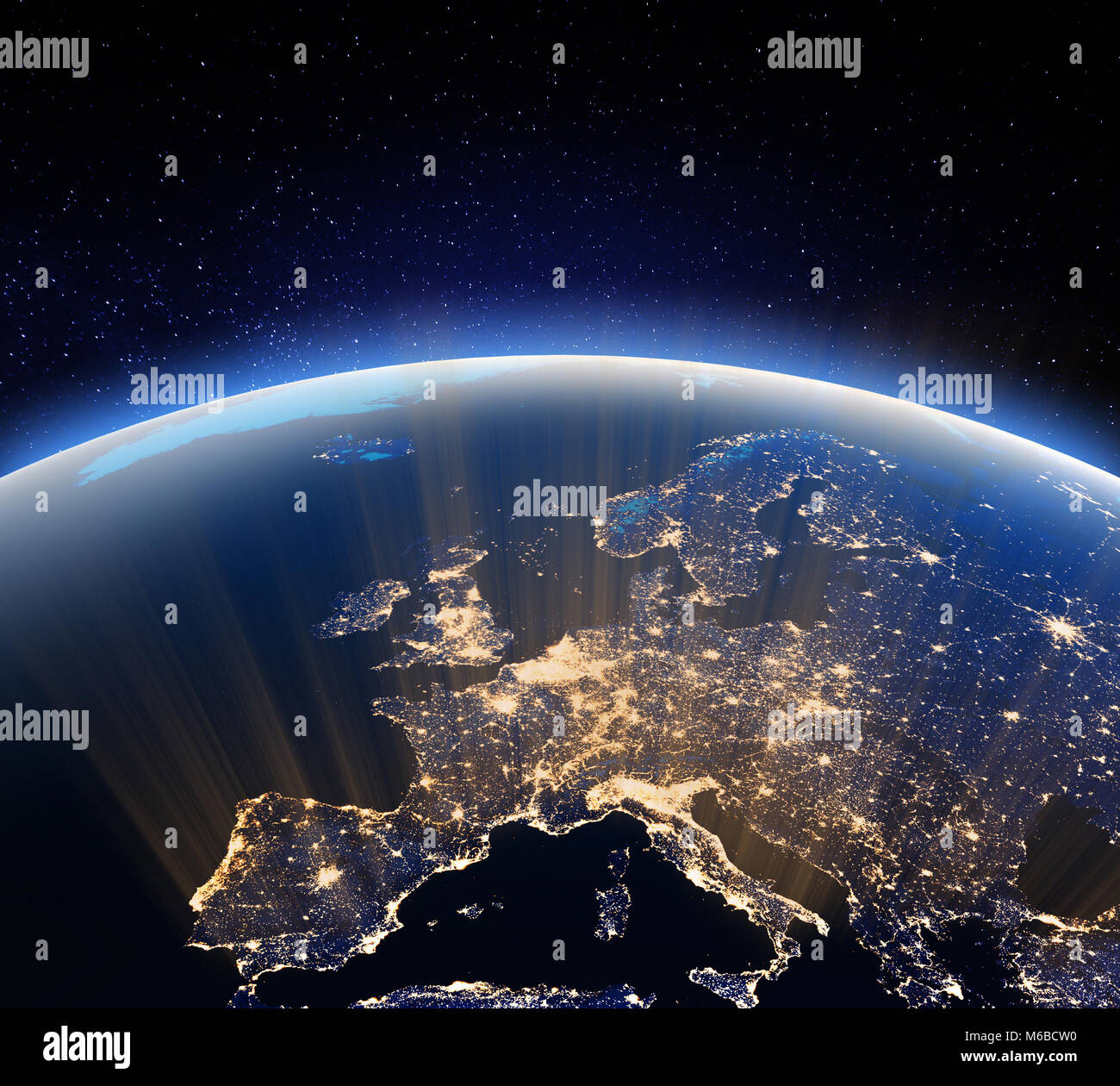 Earth from space. 3d rendering Stock Photo