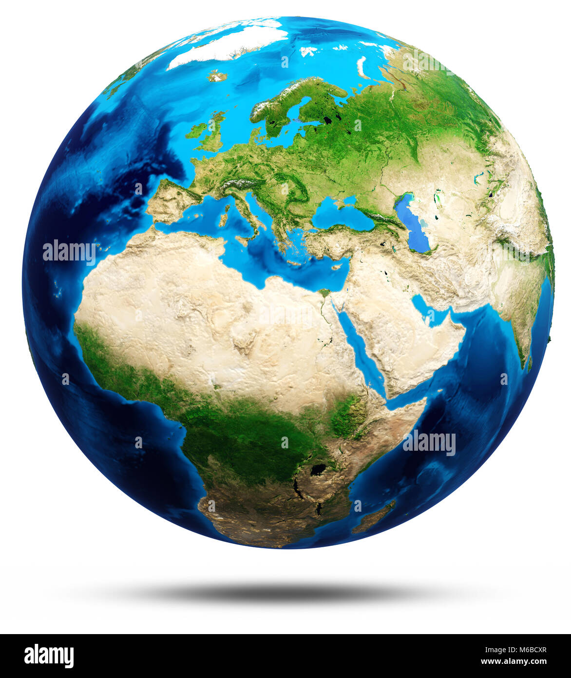 World Globe Real Relief 3d Rendering Stock Photo Alamy