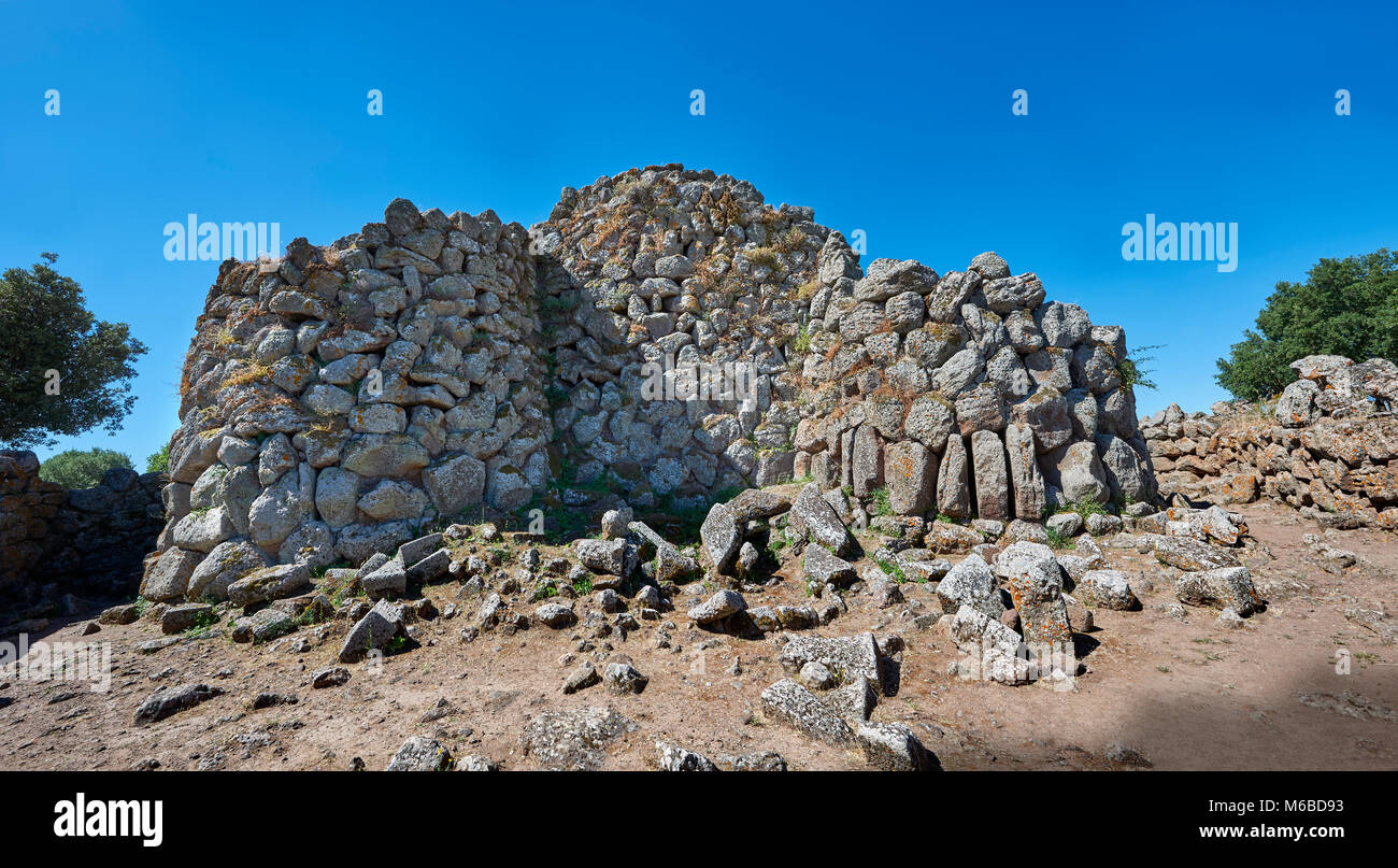 Picture and image of the prehistoric magalith ruins of Nuraghe Arrubiu ( Red Nuraghe), archaeological site, Bronze age (14 -9 th century BC). The Nura Stock Photo