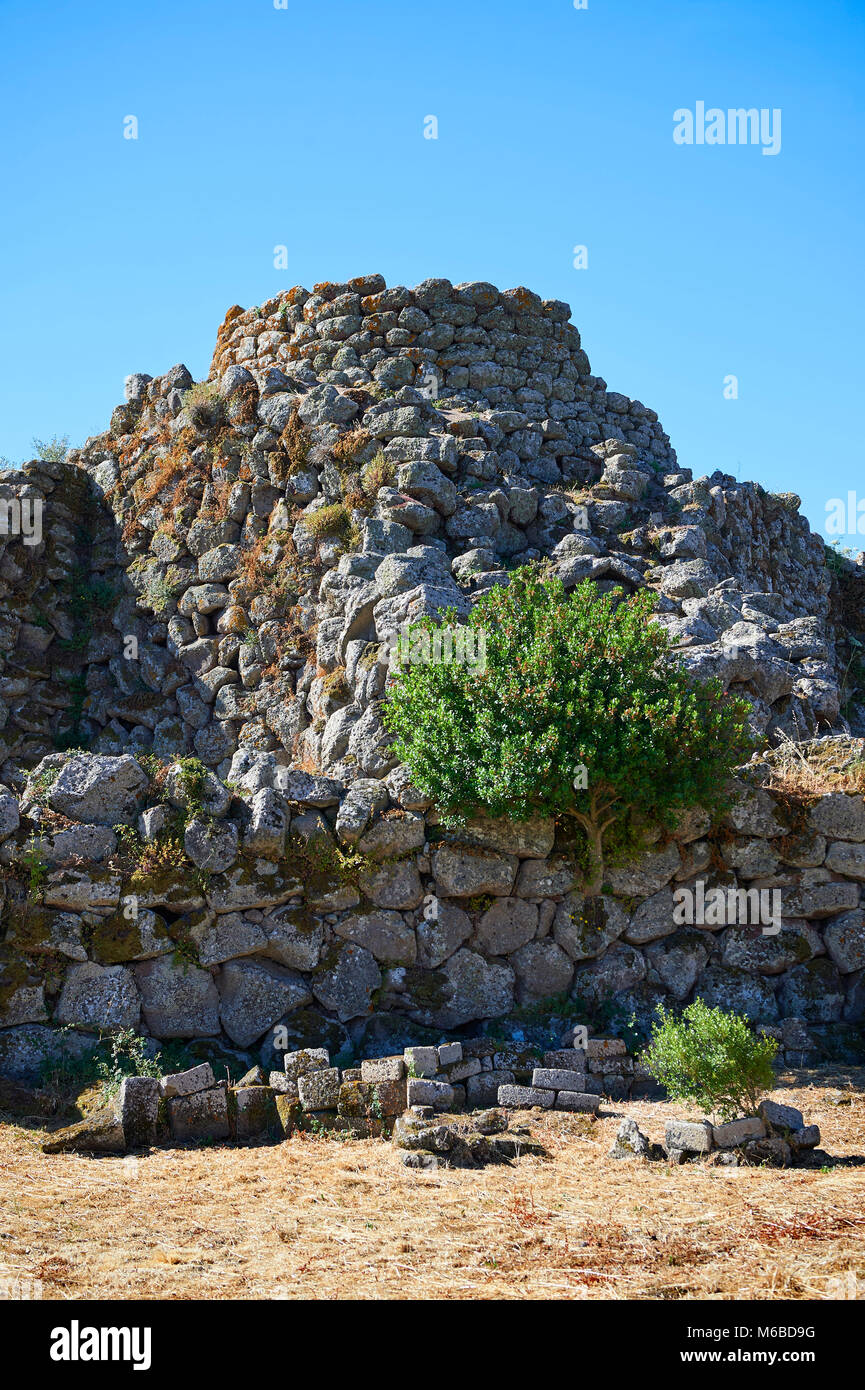 Picture and image of the prehistoric magalith ruins of Nuraghe Arrubiu ( Red Nuraghe), archaeological site, Bronze age (14 -9 th century BC). The Nura Stock Photo