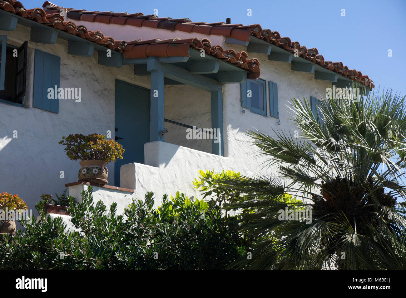 Old San Diego town historic area with traditional Mexican buildings, shops and lifestyle Stock
