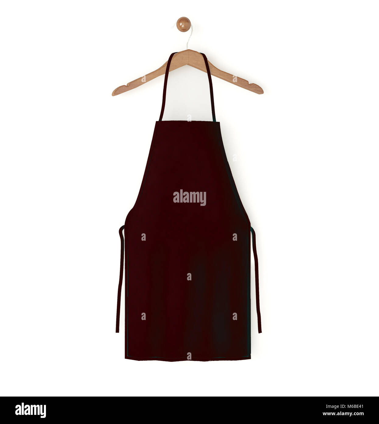 deep red isolated apron 3d rendering Stock Photo