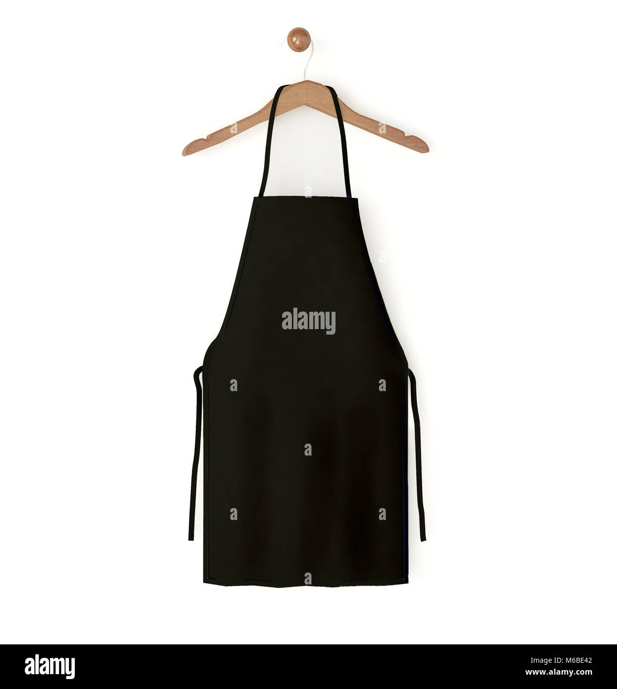 black isolated apron 3d rendering Stock Photo