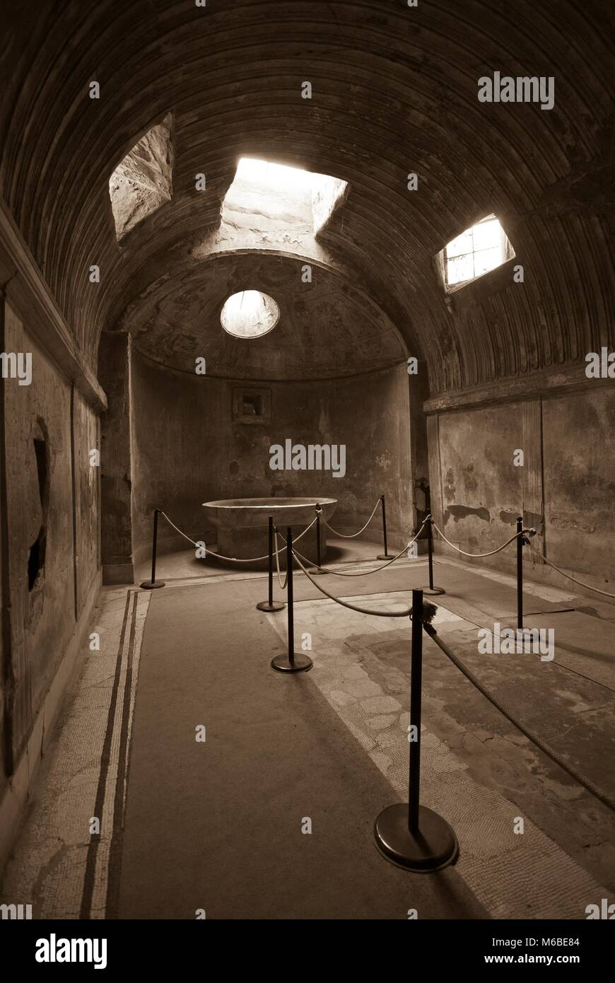 Roman baths at the ancient city of Pompeii Stock Photo