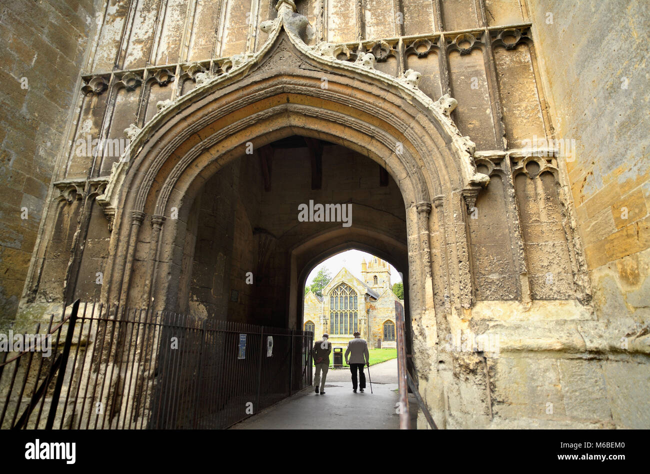 A view through the arch of the Bell Tower of Evesham Abbey. (also painted by JMW Turner!) Stock Photo