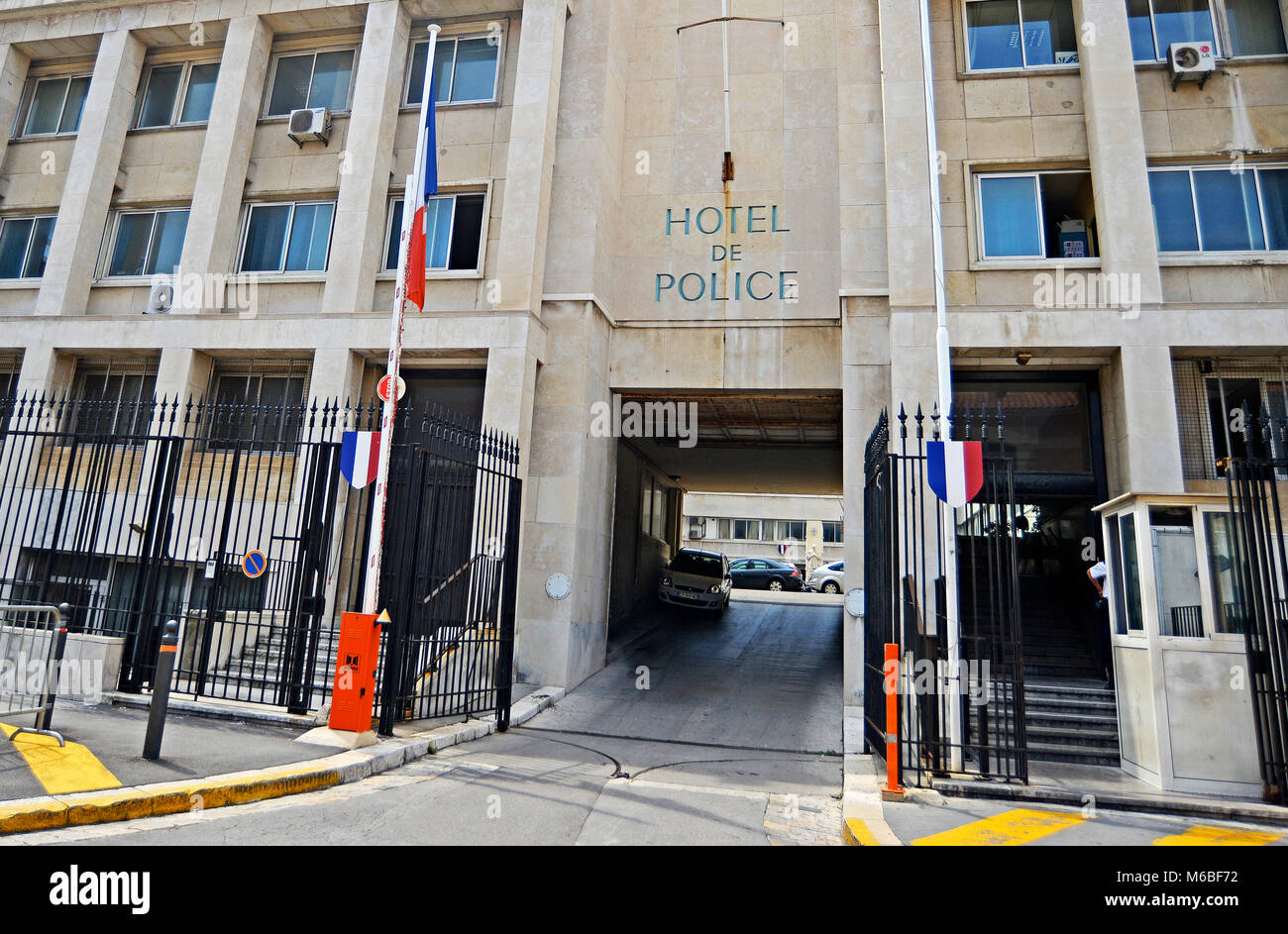 police station Marseille, Bouches-du-Rhone, Provence Cote d Azur, France Stock Photo