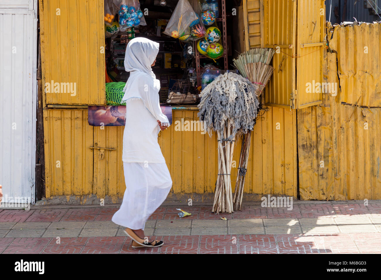 Colourful Shop Fronts, Addis Ababa, Ethiopia Stock Photo