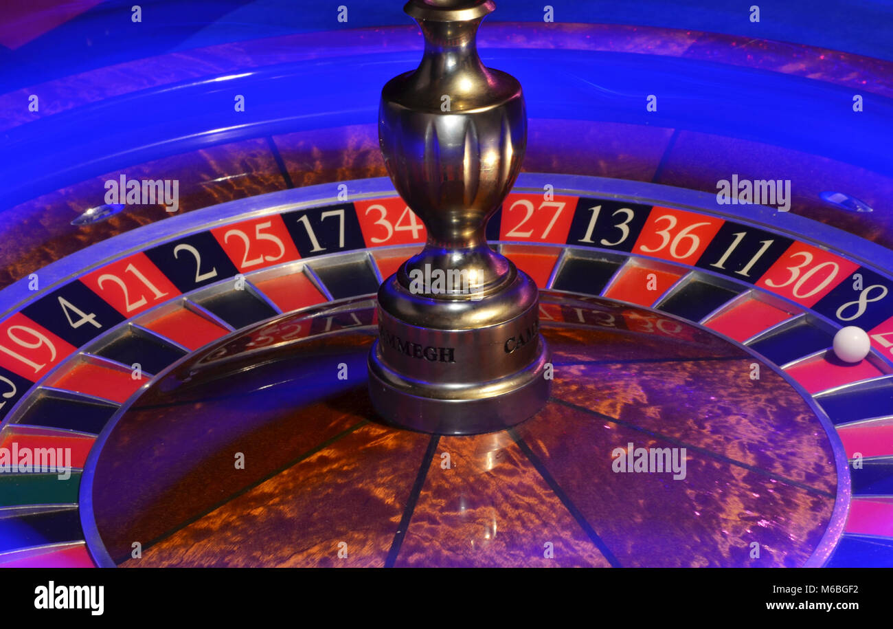 roulette wheel with streak of light Stock Photo
