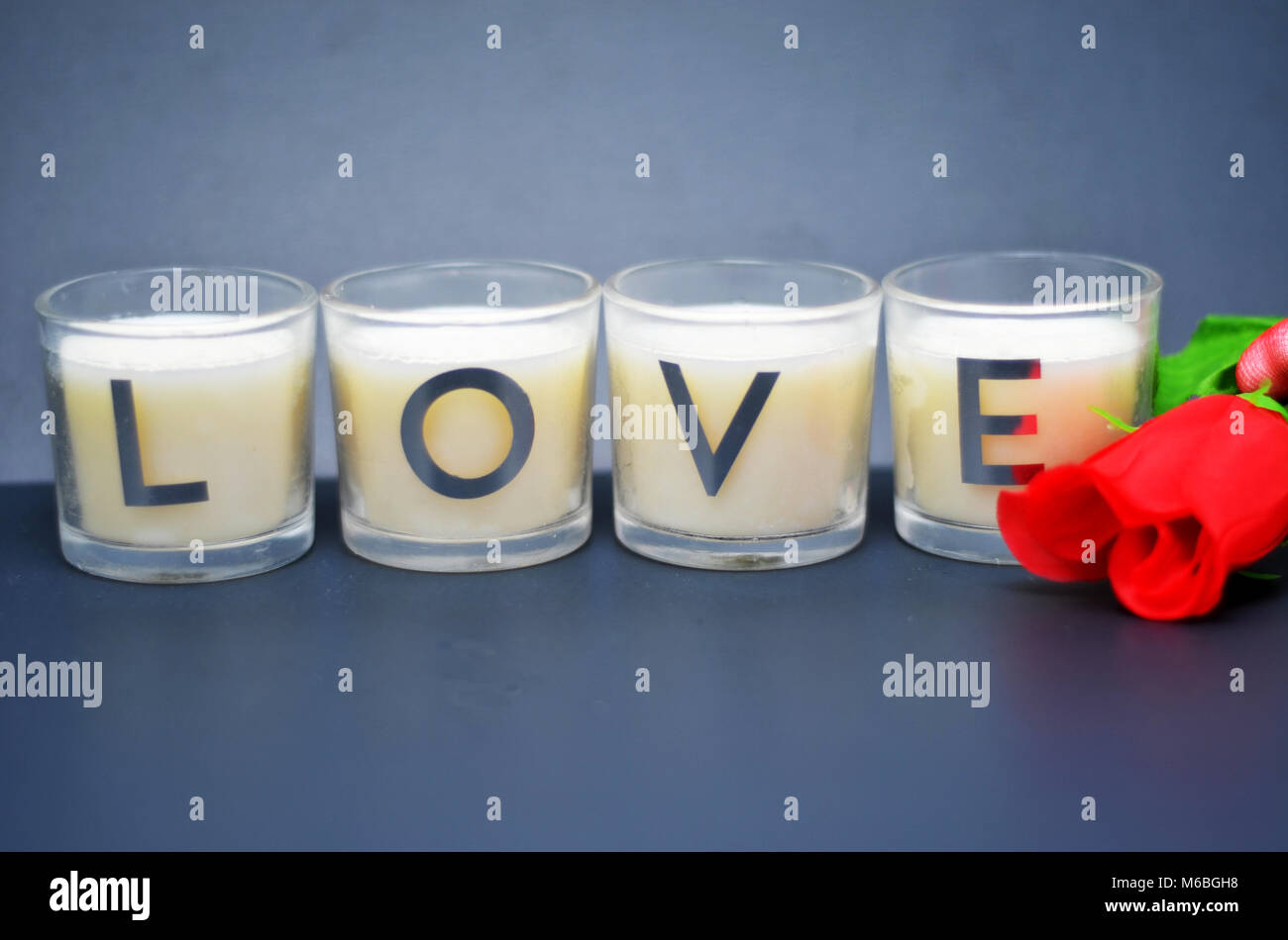 Romantic candles red rose hires stock photography and images Alamy