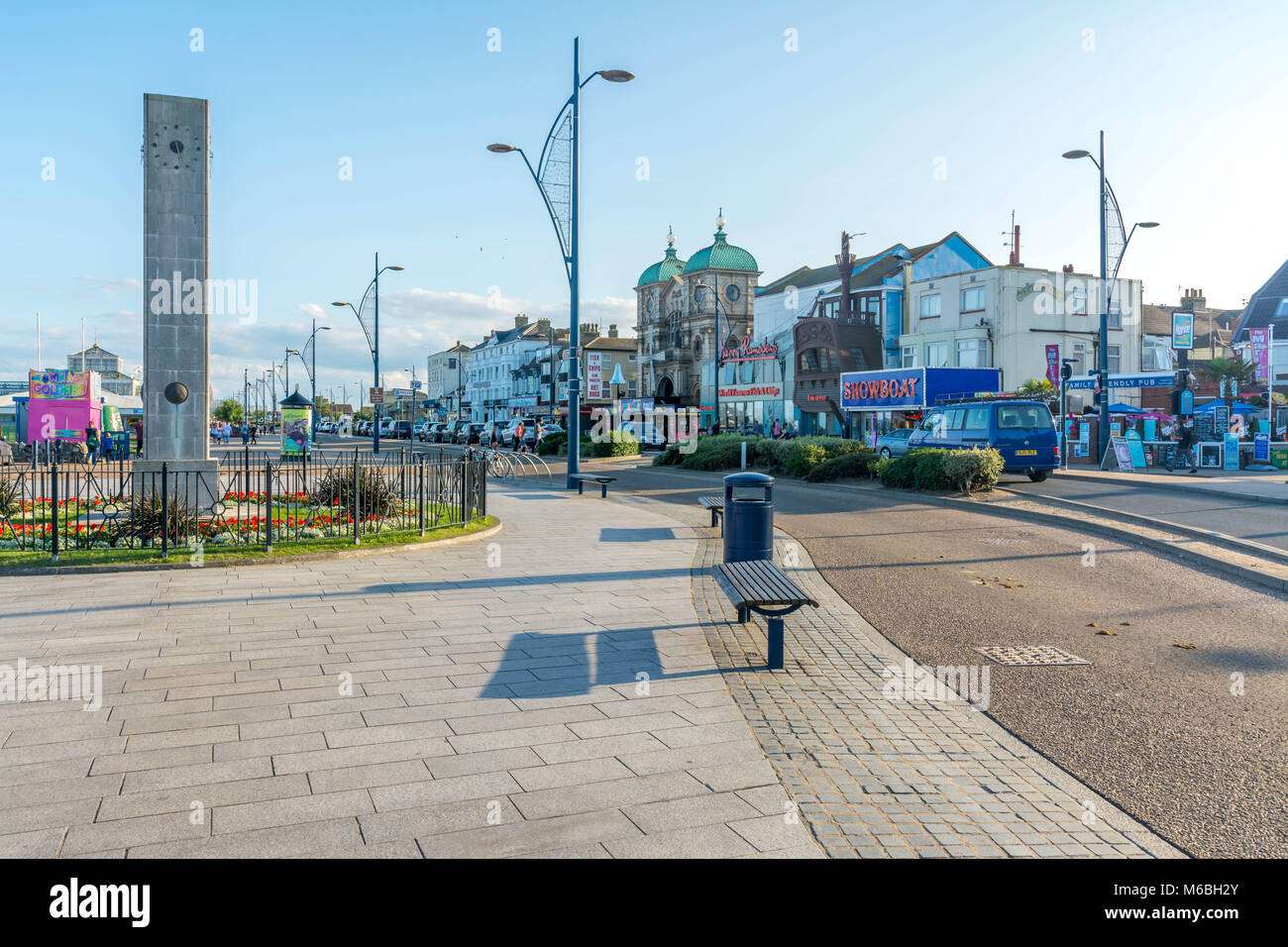 Marine Parade in Great Yarmouth during the summer time in England Stock