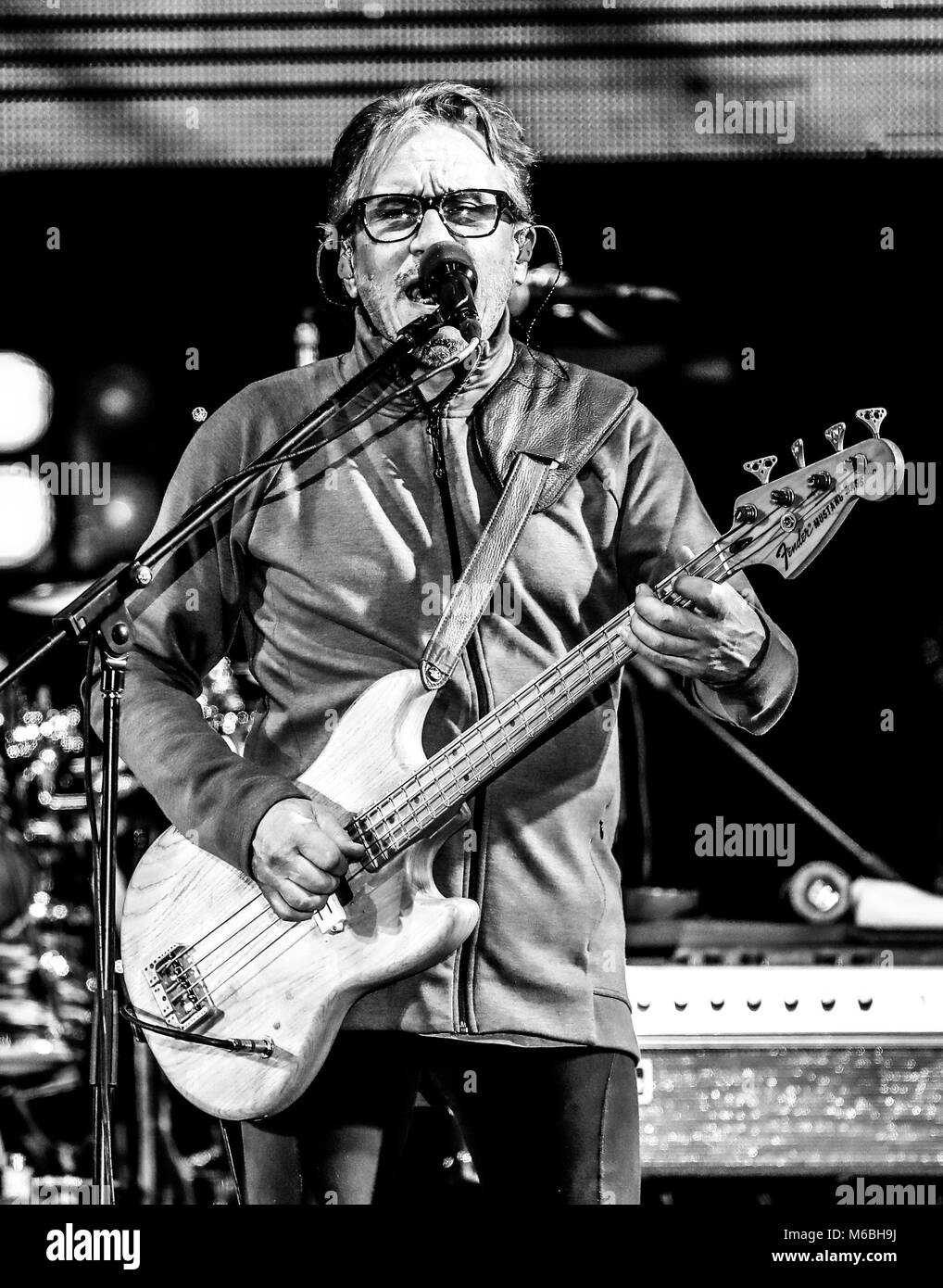 The rock bands in Spanish of the 80s and 90s, Men G from Spain and the Enanitos Verdes from Argentina, offered a concert of the Huevos Revueltos tour performed at Hipodromo in the city of Hermosillo Sonora. (Photo: Luis Gutierre / NortePhoto.com) Stock Photo