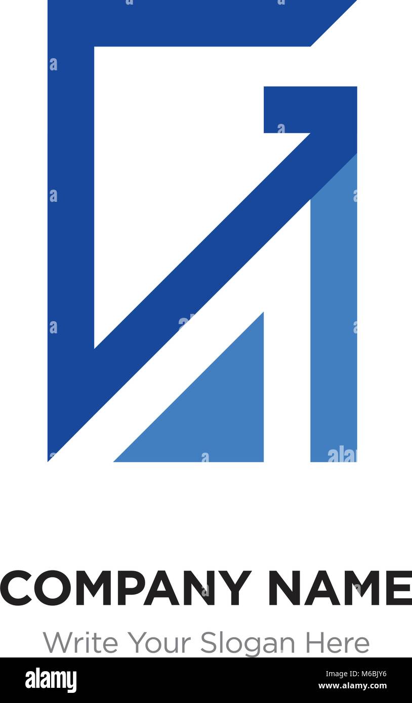 Abstract letter GA,AG logo design template, blUE Alphabet initial