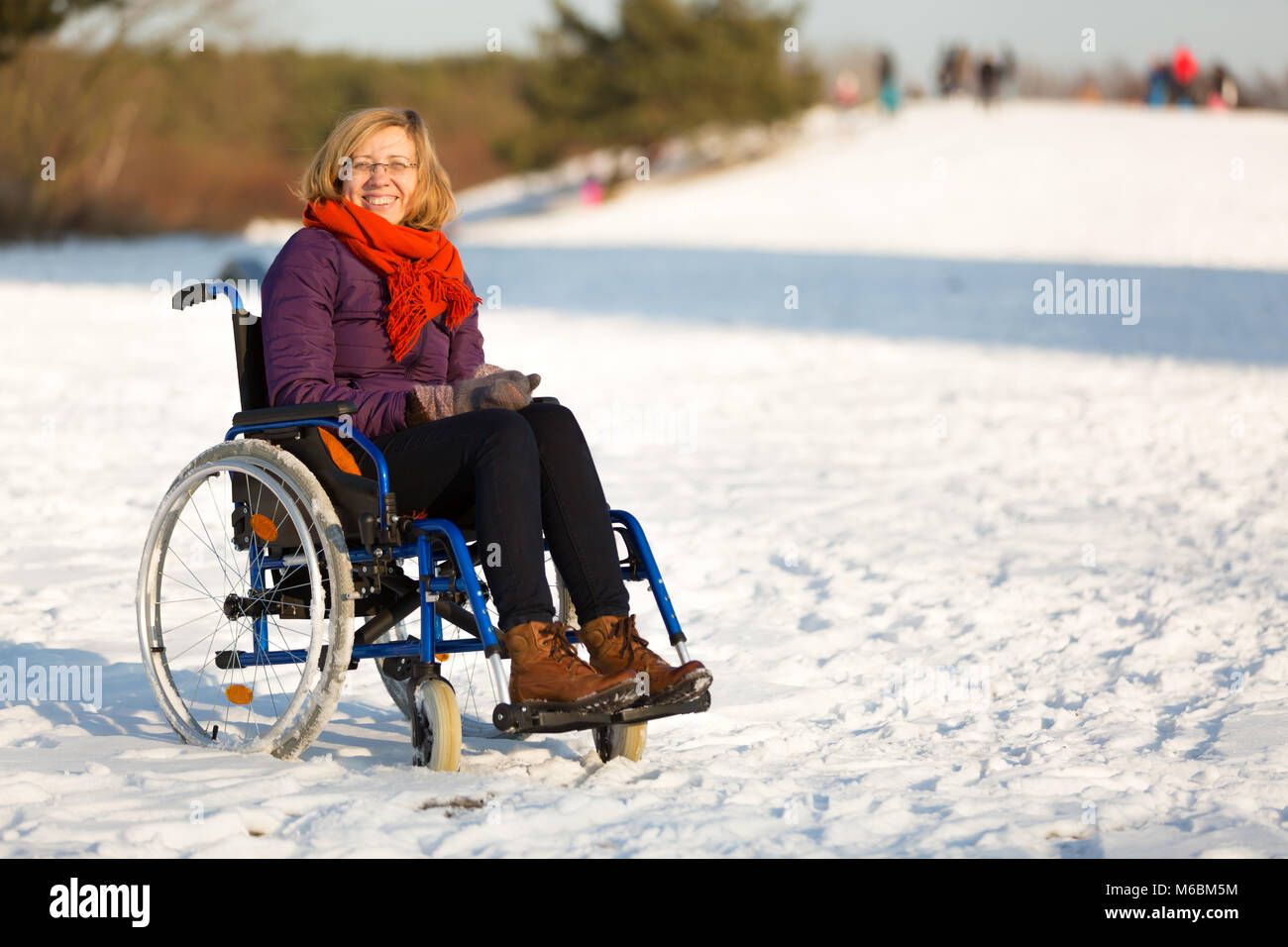 Paraplegic Woman In Wheelchair On High Resolution Stock Photography and ...