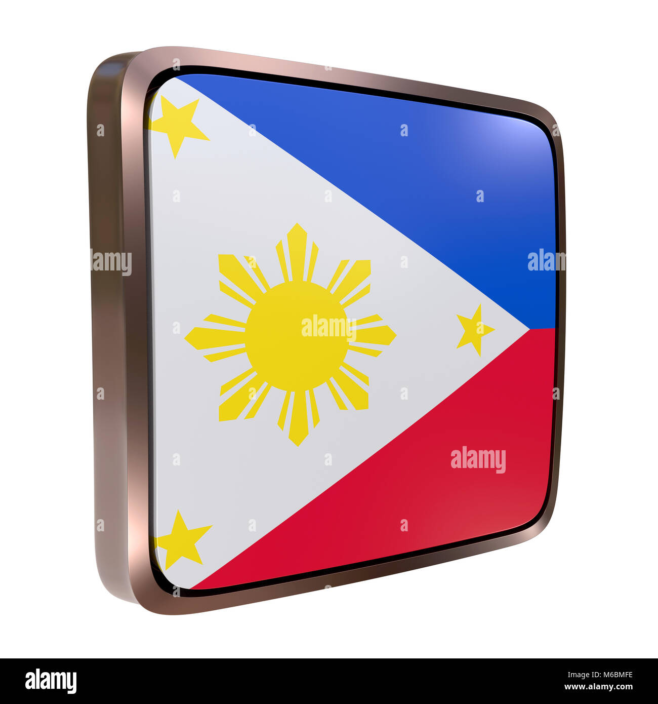 3d Rendering Of A Philippines Flag Icon With A Metallic Frame Isolated On White Background Stock Photo Alamy 3d Rendering Of A Philippines Flag Icon With A Metallic Frame Isolated On White Background Stock Photo Alamy