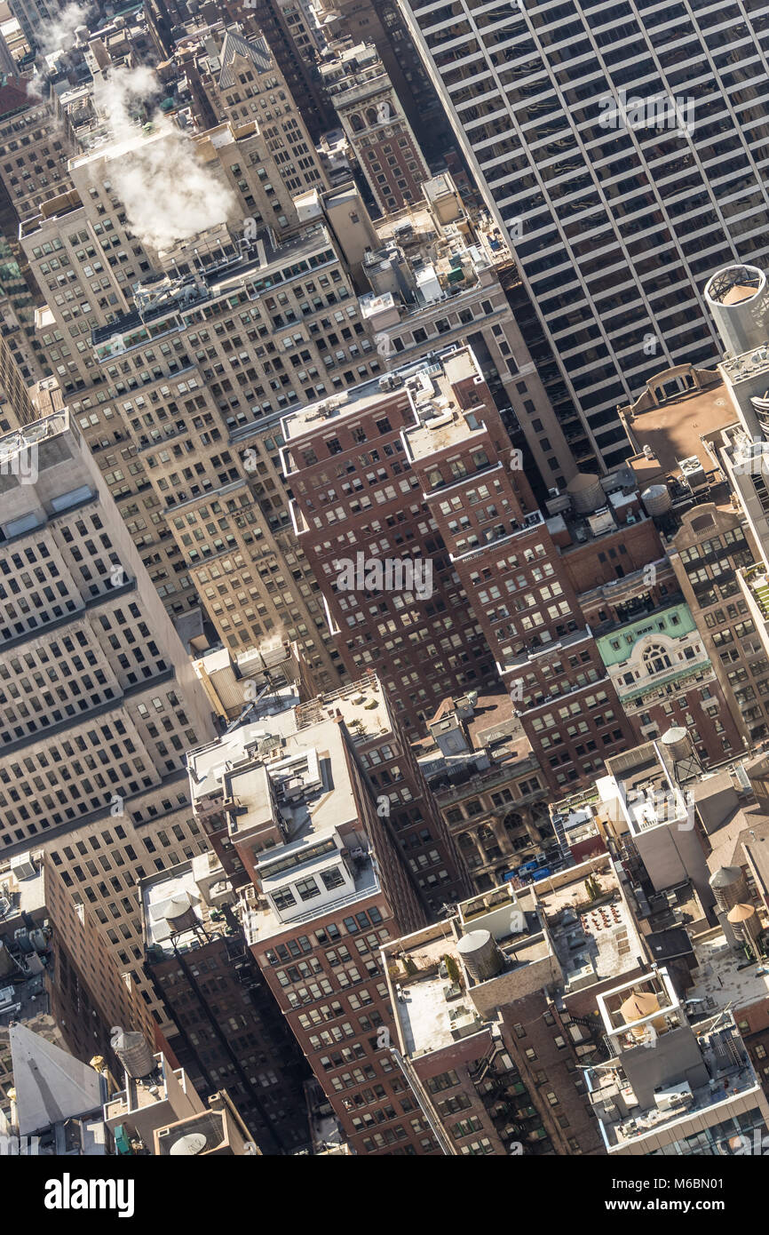 New York City, Midtown Manhattan building rooftops. USA Stock Photo Alamy